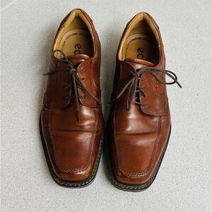 Ecco Men's Rich Brown Leather Oxfords